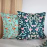 Evans Lichfield Heritage Bell Flowers Cushion Viridian lifestyle