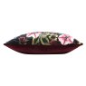Evans Lichfield Midnight Garden Floral Square Cushion Shiraz Side on