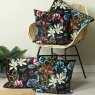 Evans Lichfield Midnight Garden Floral Square Cushion Shiraz Lifestyle