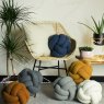 Furn Boucle Knot Fleece Cushion Blue lifestyle group