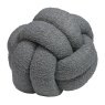 Furn Boucle Knot Fleece Cushion Charcoal