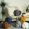 Furn Boucle Knot Fleece Cushion Charcoal lifestyle group