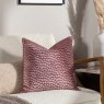 Hoem Lanzo Cut Velvet Cushion Plaster Pink lifestyle