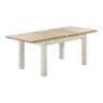 Silverdale Painted 140cm Butterfly Extendable Table angled extended on a white background