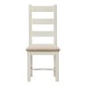 Silverdale Painted Ladder Back Fabric Set Chair front on a white background
