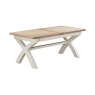 Silverdale Painted Cross Leg Extendable Table angled on a white background