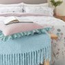 Helena Springfield Clairemont Duck Egg and Pink Duvet Cover Set lifestyle image with accessories
