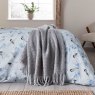 Helena Springfield Minnowburn Blue and Neutral Duvet Cover Set close up lifestyle image of the fabric