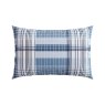 Helena Springfield Brushed Check Blue Duvet Cover Set image of the pillowcase on a white background
