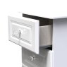 Edinbrugh 3 Drawer Locker White Gloss close up image of open drawer on a white background