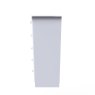 Edinbrugh 5 Drawer Chest White Gloss side on image of the chest on a white background