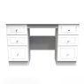Edinbrugh Kneehole Desk White Gloss front on image of the desk on a white background