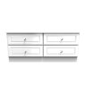 Edinbrugh 4 Drawer Bed Box White Gloss front on image of the box on a white background
