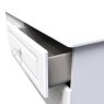Edinbrugh 4 Drawer Bed Box White Gloss close up of open drawer on a white background