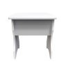 Edinbrugh Stool White Gloss front on image of the stool on a white background
