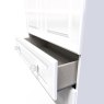 Edinbrugh 2ft 6in Drawer Wardrobe White Gloss close up of open drawer on a white background
