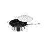 Stellar 7000 24cm Non-Stick Saute Pan image of the pan with the lid on a white background