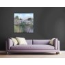 August Dawn Framed Canvas lifestyle image of the painting on the wall