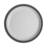 Denby Elements Fossil Grey 12 Piece Tableware Set image of the plate on a white background