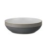 Denby Elements Fossil Grey Set of 4 Pasta Bowls image of the bowls on a white background