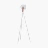 Auden White Metal Tripod Floor Lamp side on image of the lamp on a white background