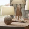 Raffle Small Rattan Cream Wash Table Lamp lifestyle image of the lamp
