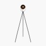 Auden Black Metal Tripod Floor Lamp front on image of the lamp on a white background