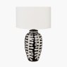 Elkorn Black And White Tall Coral Ceramic Table Lamp image of the lamp on a white background
