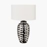 Elkorn Black And White Tall Coral Ceramic Table Lamp image of the lamp on a white background