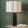 Petula Black Metal Scallop Table Lamp lifestyle image of the lamp