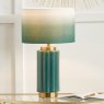 Lushan Green Scalloped Ceramic Table Lamp lifestyle image of the lamp