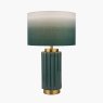 Lushan Green Scalloped Ceramic Table Lamp image of the lamp on a white background