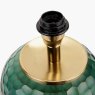 Camila Green Cold Cut Textured Glass Table Lamp close up image of the lamp on a white background