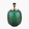 Camila Green Cold Cut Textured Glass Table Lamp image of the lamp no shade on a white background