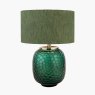 Camila Green Cold Cut Textured Glass Table Lamp image of the lamp on a white background