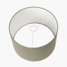 Edward Pistachio Linen Cylinder Shade top view of the lamp shade on a white background