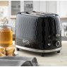 Daewoo Honeycomb 2 Slice Black Toaster lifestyle image of the toaster