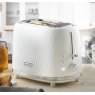 Daewoo Honeycomb 2 Slice White Toaster lifestyle image of the toaster