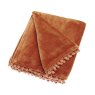 Waltons & Co Cashmere Touch Fleece Spice Throw image of the throw folded on a white background