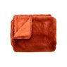 Waltons & Co Luxe Faux Fur Spice Throw image of the throw folded up on a white background