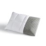 The Fine Bedding Company Natural Latex Foam Pillow image of the pillow and case on a white background