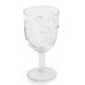 Set Of 6 Clear Deco Face Wine Glasses image of the glass on a white background