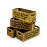 Set Of 4 Antiqued Cromer Crabs Wooden Boxes image of the boxes on a white background