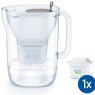 Brita Style Water Filter Grey 2.4L Jug image of the jug and filter on a white background