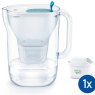Brita Style Water Filter Blue 2.4L Jug image of the jug and filter on a white background
