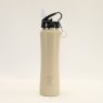 JT Fitness Nude 500ml Straw Water Bottle image of the bottle on a beige background