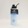 JT Fitness Baby Blue 1000ml Flip Lid Water Bottle image of the bottle with label on a beige background