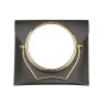 Alice Wheeler Black Luxury Travel Mirror And Case image of the mirror and case on a white background