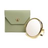 Alice Wheeler Sage Luxury Travel Mirror And Case image of the mirror and case on a white background