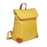 Alice Wheeler Ochre Marlow Lightweight Backpack angled image of the bag on a white background